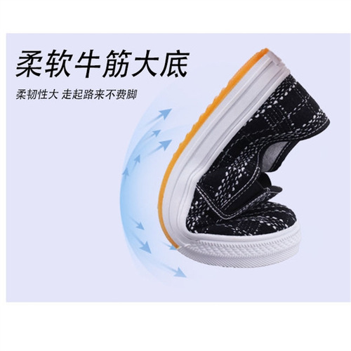 Old Beijing cloth shoes, women's flat soft-soled casual shoes, fashionable and breathable student shoes, slip-on mom shoes, foreign trade wholesale
