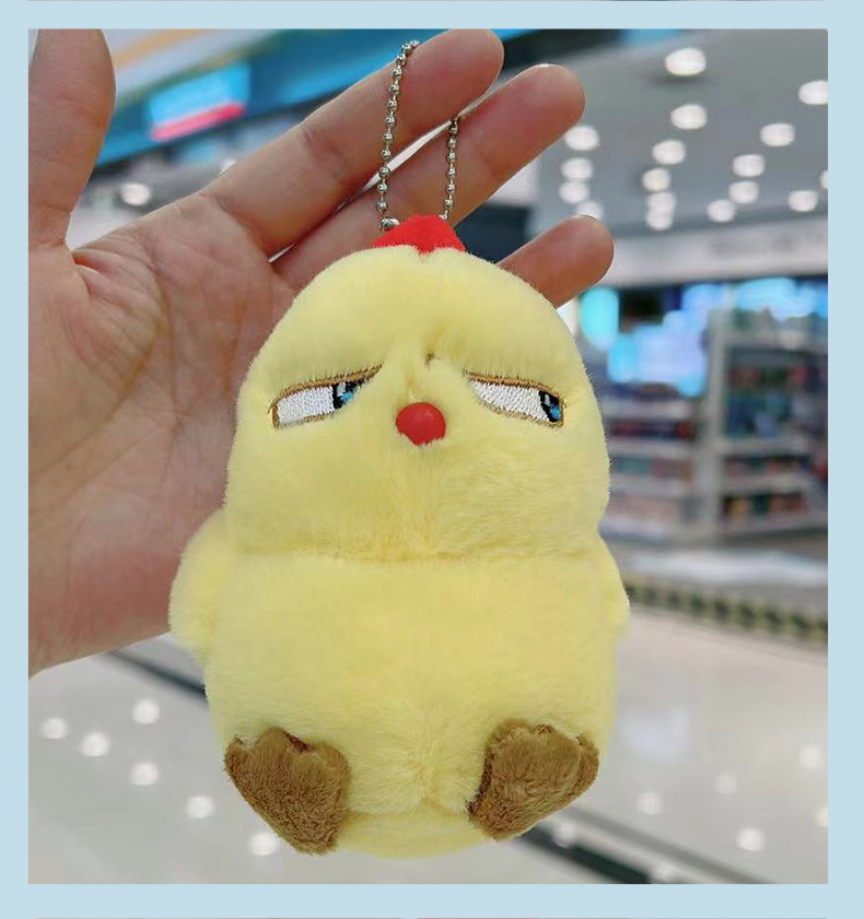 Lindo pollo de peluche bolsa colgante decoración colgante de felpa muñeca Regalo de Cumpleaños muñeca de peluche al por mayor