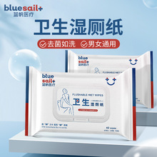 蓝帆湿厕纸男女士专用家庭装成人杀菌卫生纸抽取式便携小包