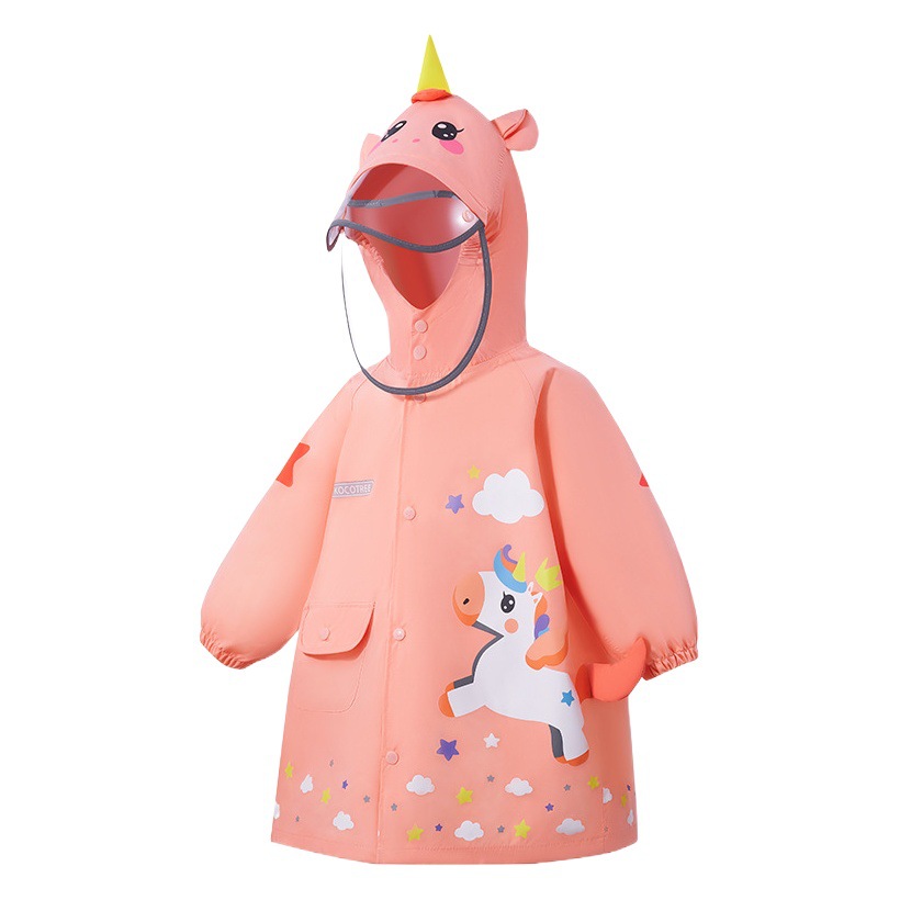 Kk árbol niños impermeable niños niñas bebé poncho kindergarten niñas niños ropa a prueba de lluvia estudiantes de la escuela primaria pequeño dinosaurio