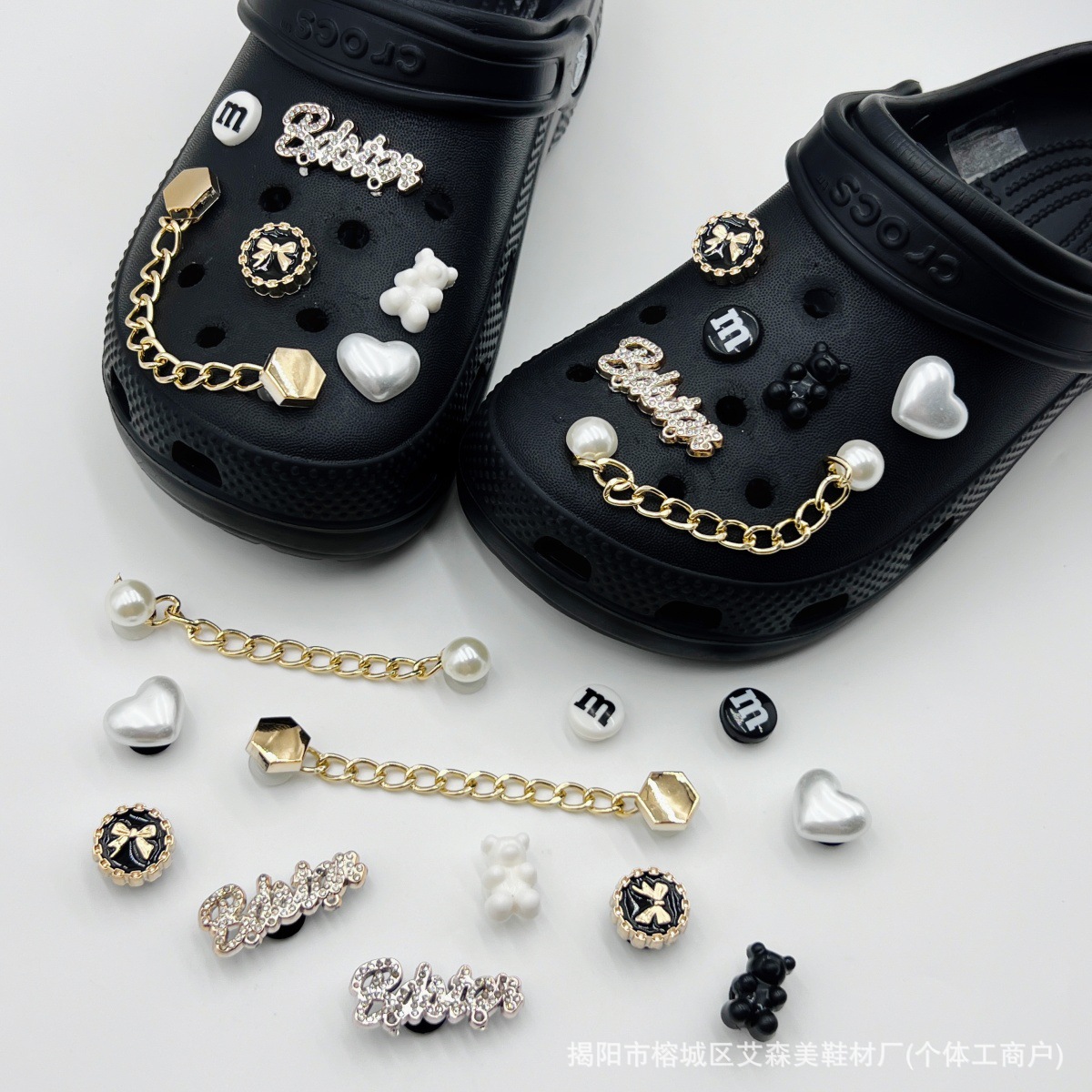 Estrellas plateadas ajuste agujero agujero perdido zapatos decorativos accesorios DIY extraíbles accesorios de flores hebillas de zapatos accesorios tridimensionales