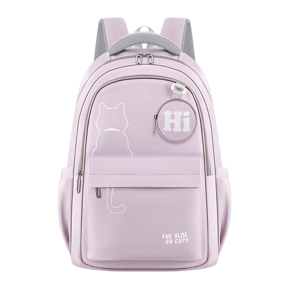 2025 nueva mochila de gran capacidad de moda de color en contraste para hombres y mujeres, mochila a juego, mochila escolar para estudiantes de secundaria y preparatoria