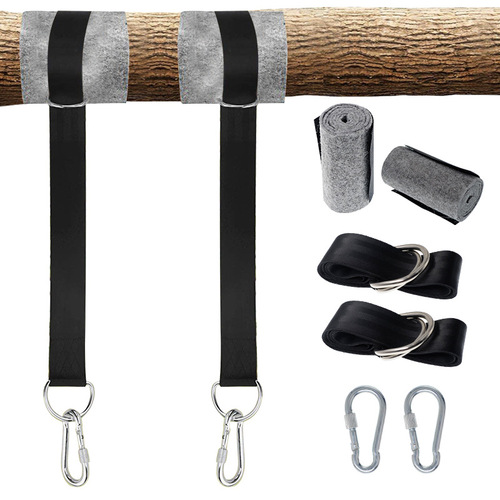 Outdoor Camping Swing Strap High-Strength Polyester Children's Swing Hammock Strap with Padding Binding Rope Set In Stock