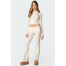 E 60173 SKIMS Christmas Slim Fit Top Pants Set ʥ��������װ