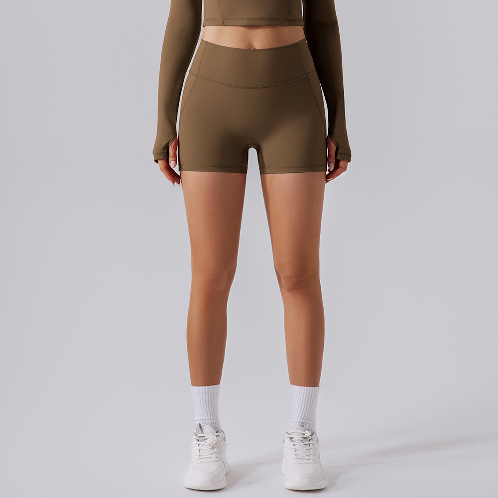 2025 nuevos pantalones cortos de cintura alta y abdominal, secado rápido, alta elasticidad para correr, pantalones deportivos para mujeres
