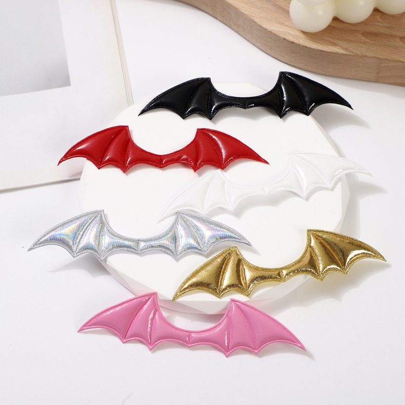 Medium Leather Devil Bat Wings Handmade DIY Jewelry Accessories Halloween Costume Vampire Hairpin Decoration