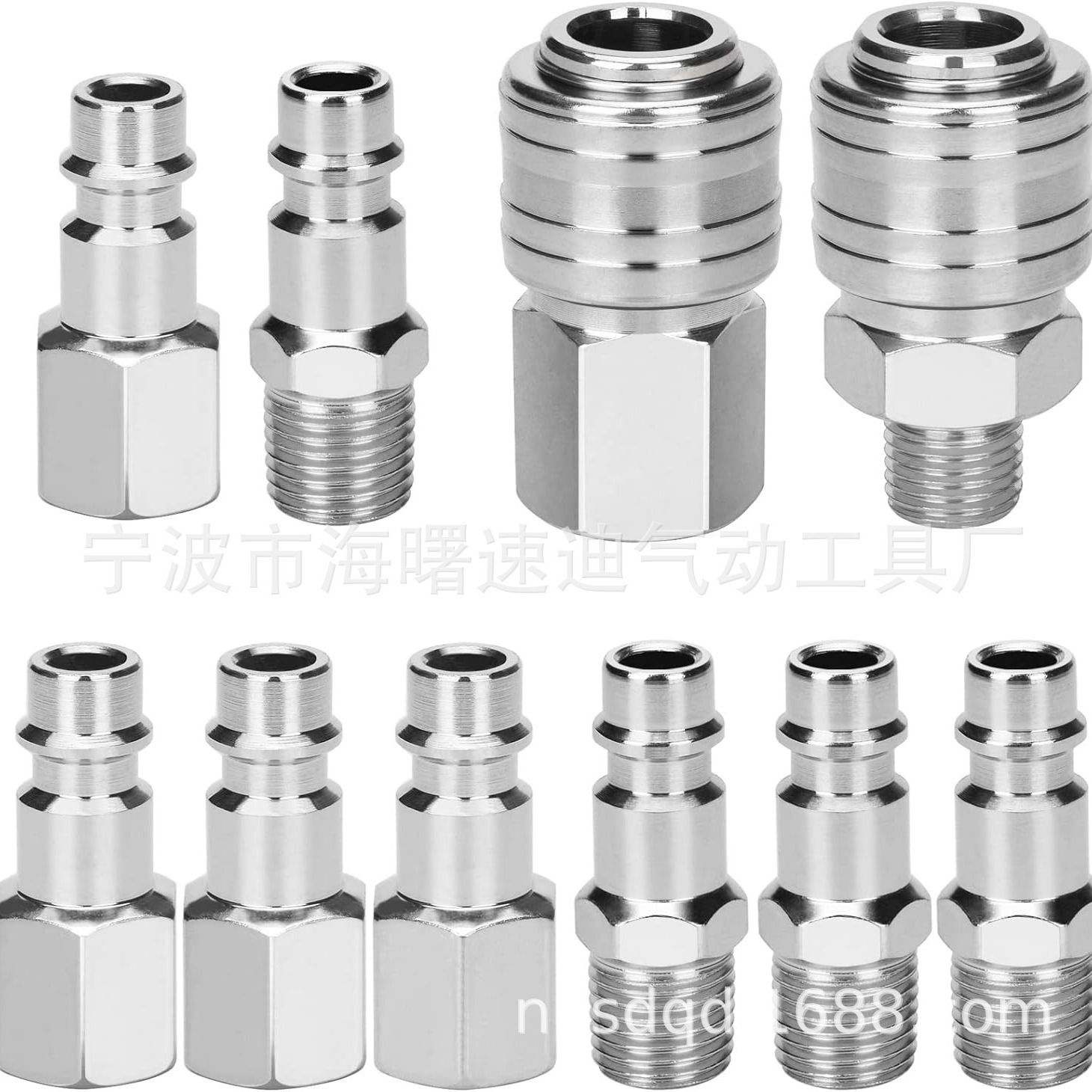 供应欧洲亚马逊速卖通德式气动接头 空压机德式接头BSP十件套10pc