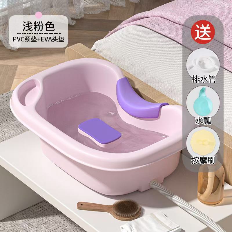 lavabo doméstico para mujeres embarazadas tipo reclinado para mujeres embarazadas, lavabo de cabello para niños embarazados, lavabo de cabello para ancianos acostados con ruedas elevables image 24