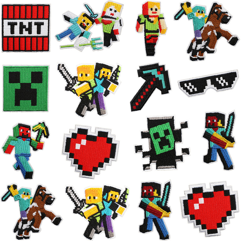 My world game character embroidery cloth stickers clothes decoration patch stickers mosaic Marvel embroidery stickers heat transfer printing My world game character embroidery cloth stickers clothes decoration patch stickers mosaic Marvel embroidery stickers heat transfer printing