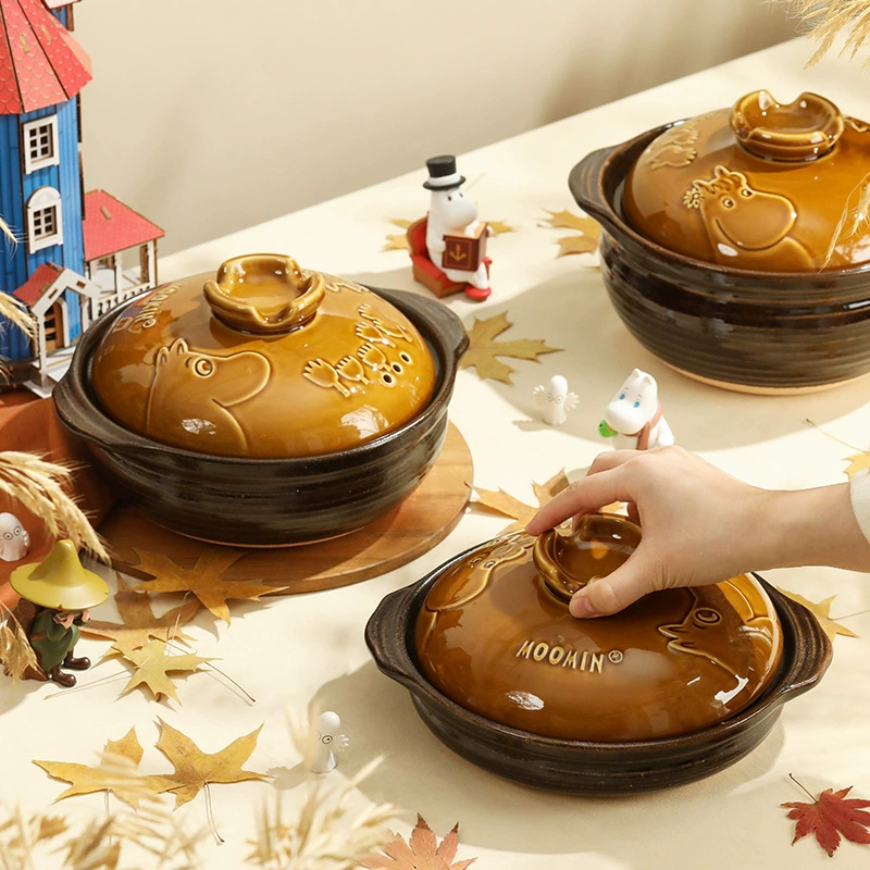 Оригинальная авторизованная каменная кастрюля Moomin Maillard, коричневая, жаропрочная, для газовой и электрической керамической плиты, универсальная