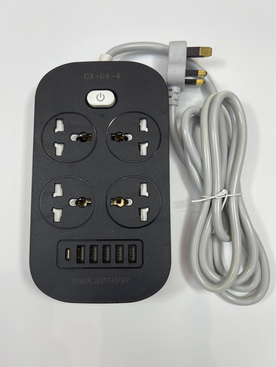 快充插座跨境外贸南美迪拜排插沙特5U+PD口礼盒包装带USB CX-U6-4