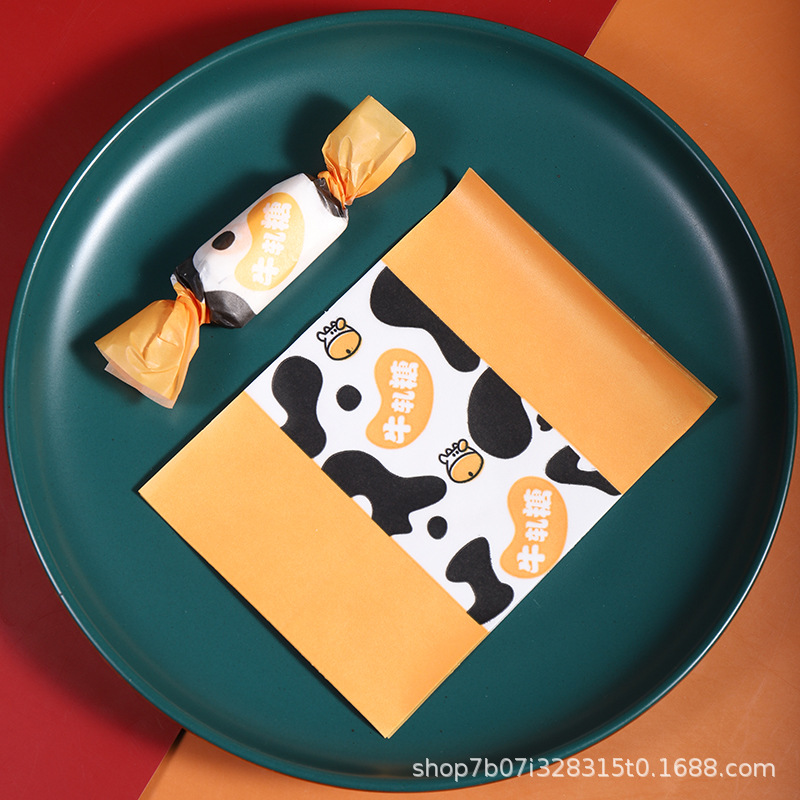 Papel de embalaje de papel de turrón embalaje de papel de caramelo embalaje de papel de turrón papel de caramelo de arroz glutinoso 100 piezas