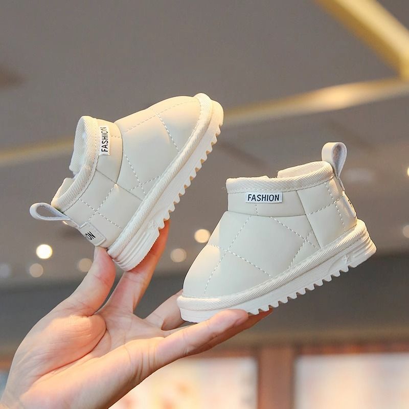 男童雪地靴一岁婴儿鞋子冬季宝宝加厚软底学步鞋女童防滑防水棉靴