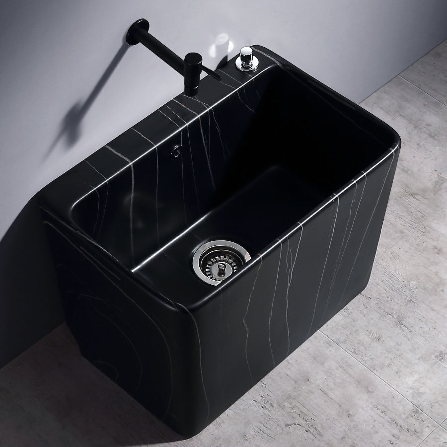 Northern Europe colour black Marble ceramics Mop pool Large Mop pool household Mop pool to ground water tank