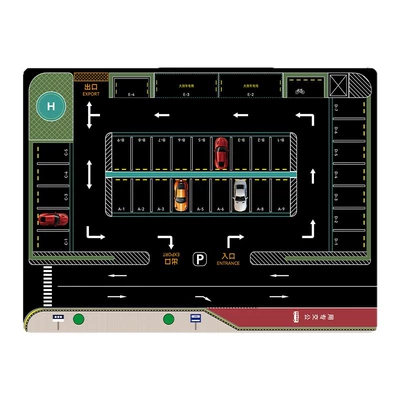 scene map toy rug, road — Avtomobil döşəmə paspasları