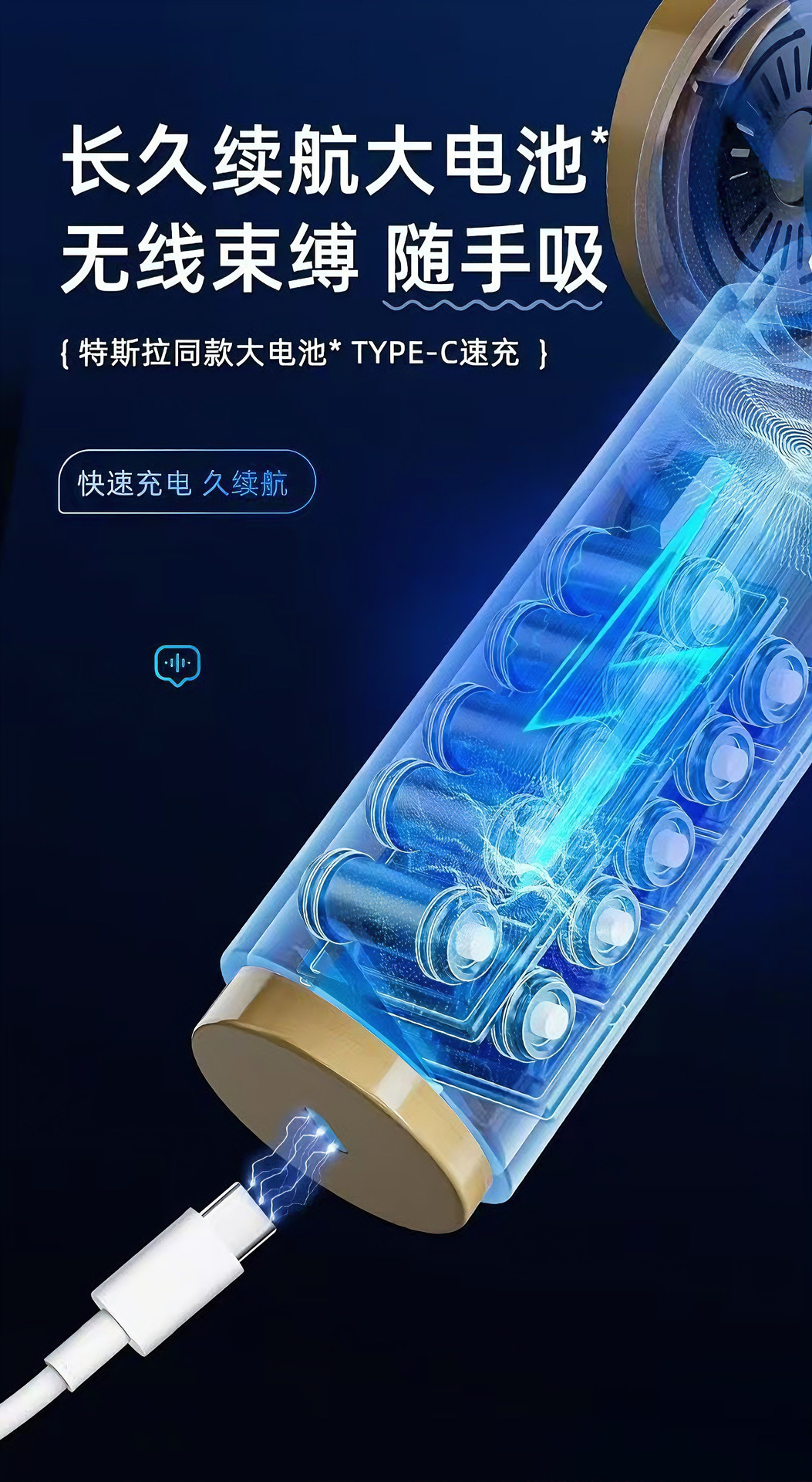 Cross-Border Multifunctional Vacuum Cleaner, Car-Mounted, Dual-Purpose Blowing and Suction, Wireless, High Suction Power, Small Dust Remover, Handheld, Portable