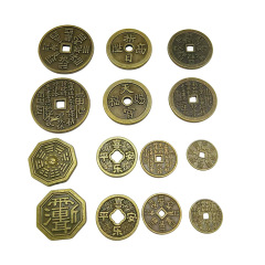 古代青銅合金山ゴースト花八卦コイン模造銅貨卸売 diy レトロスタイル中国ペンダントペンダント