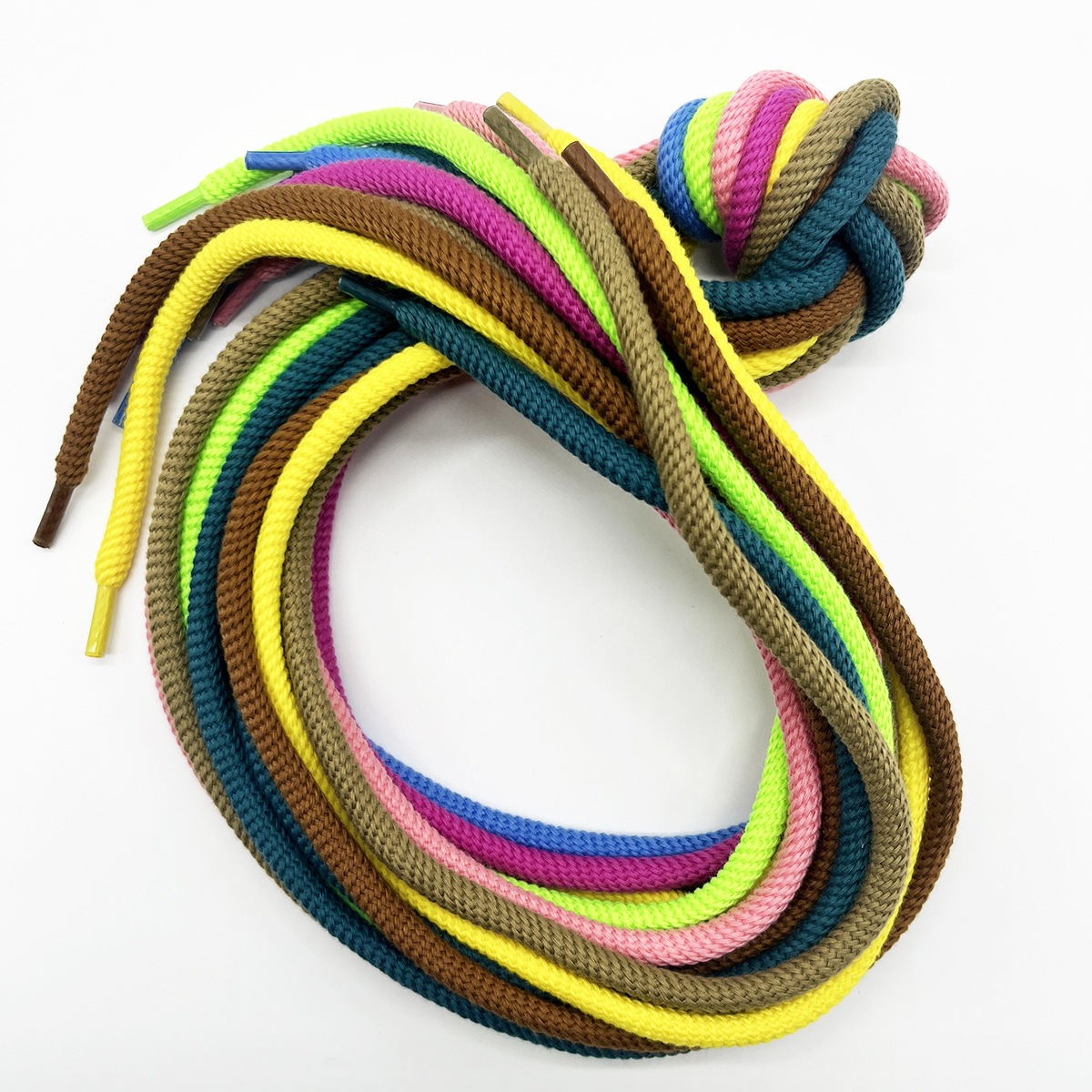 120 color 5mm poliéster de color núcleo de rosca grueso unidireccional redondo cordón de zapatos casuales adaptar zapatos de entrenamiento