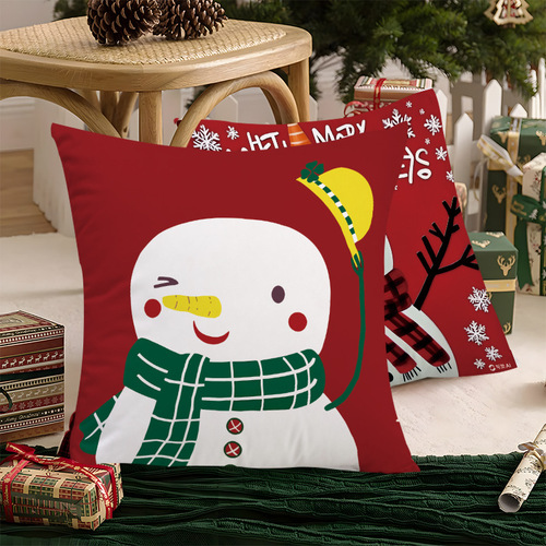 Bestselling Christmas Print Throw Pillow Sofa Holiday Home Living Room Party Decor Cushion Wholesale