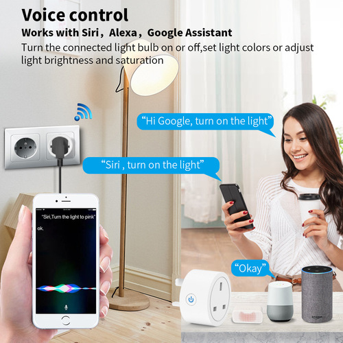 Homekit smart socket British standard plug voice control mobile phone app remote time switch