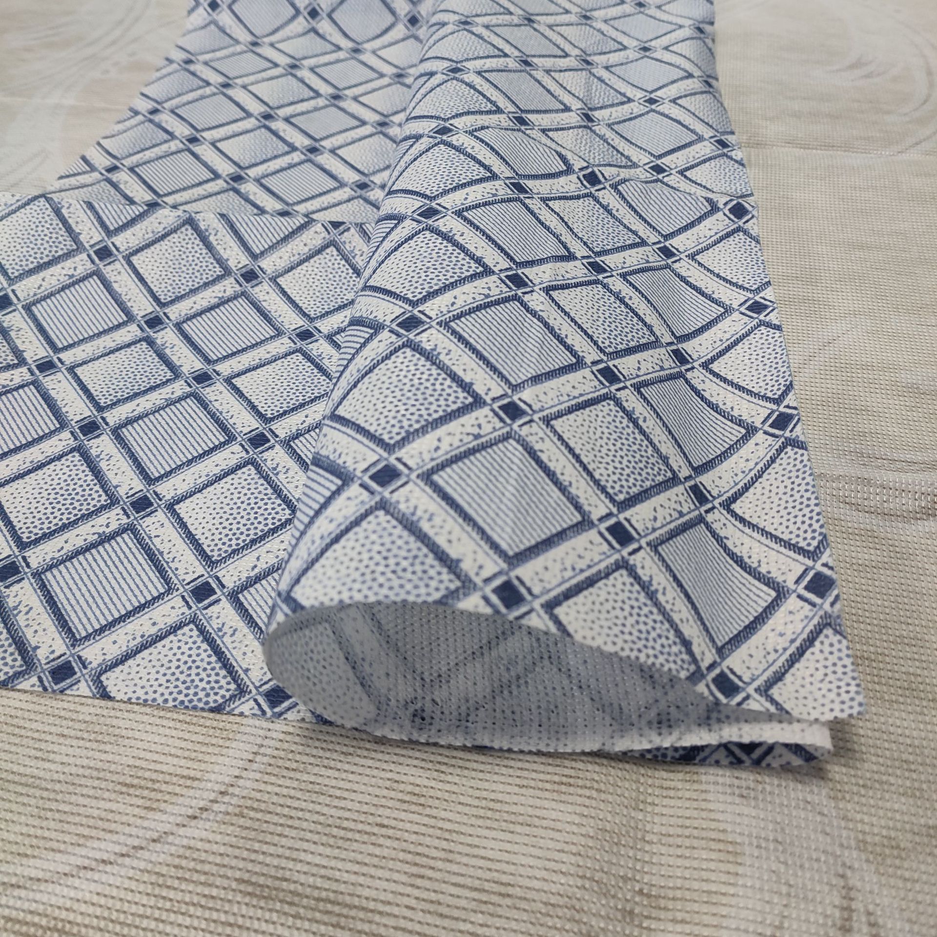 家和印花无纺布套子 阻燃印花丽新布条纹花型无纺布床垫沙发底布