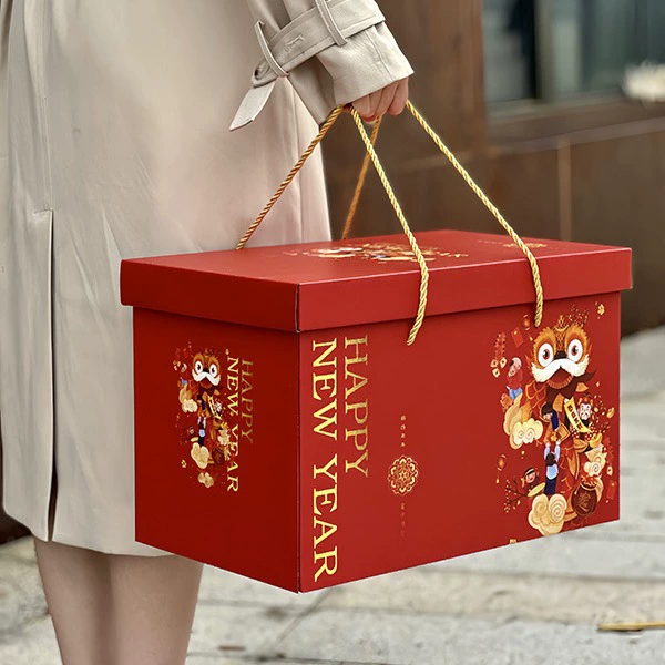 Подарочные коробки к Новому году 2026 (Год Лошади) и Весеннему фестивалю, упаковка для подарков, новогодние товары, местные деликатесы, орехи, фейерверки, пустые коробки, оптом.