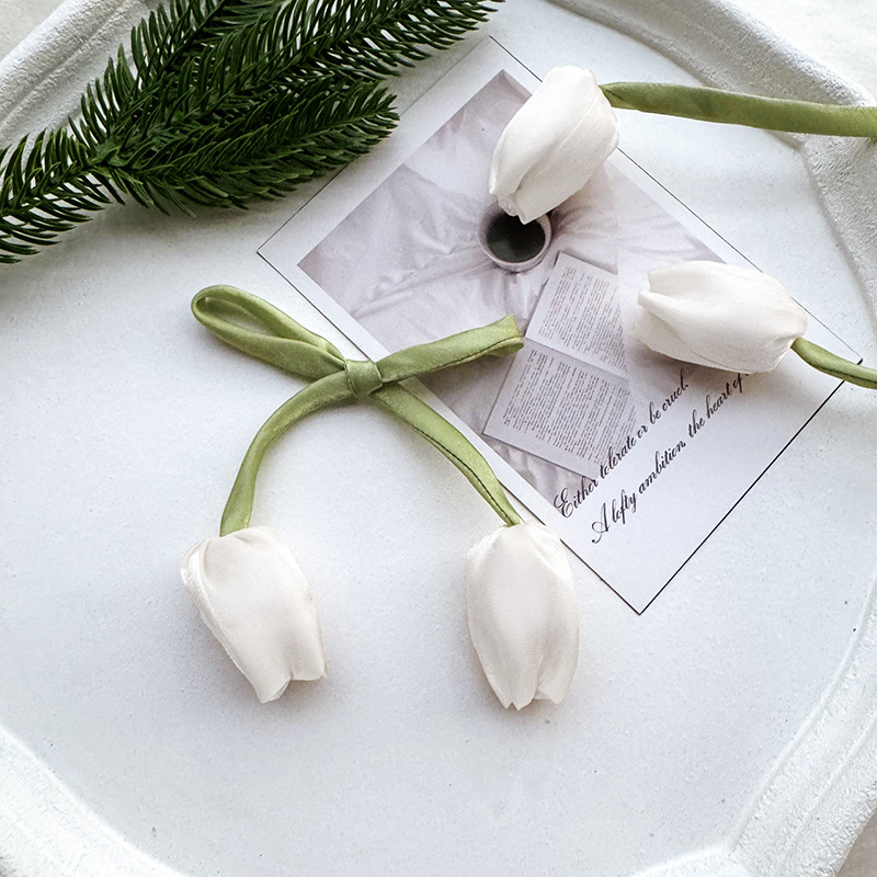 Ins estilo simple cinta larga doble capullo tulipán bricolaje ropa todo-fósforo sombreros accesorios para el cabello femenino accesorios al por mayor