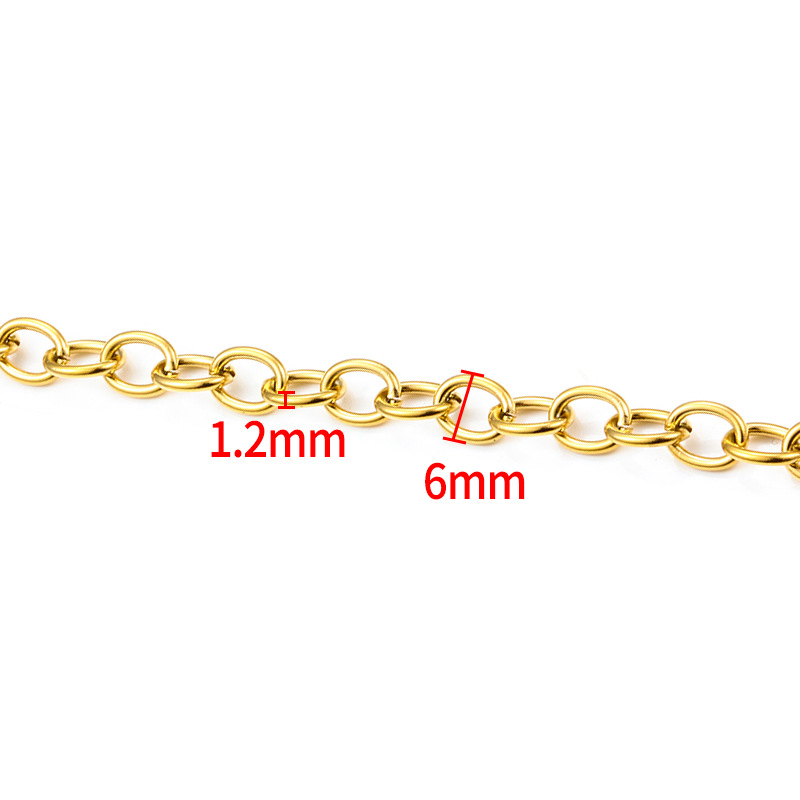 Simple Style Style 1 Piece 304 Stainless Steel Cable Chain Jewelry Accessories