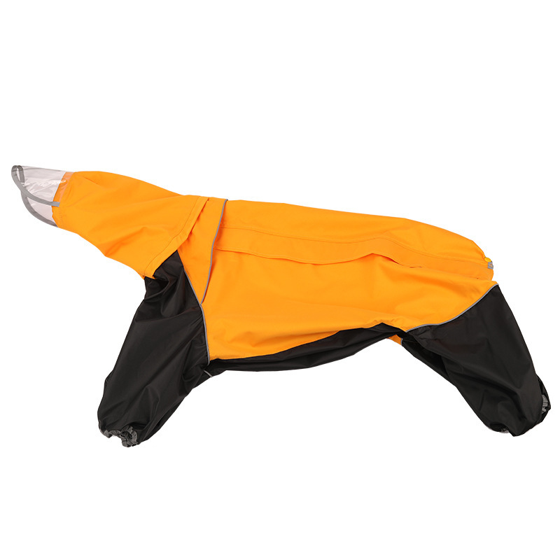大型犬、中型犬、大型犬、ゴールデンレトリバー、サモエド、アラスカレインコート、雨具、反射ストリップデザイン|undefined