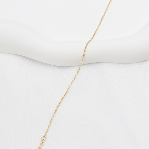 18K stainless steel chain, furnace real gold cross chain, lip chain, box chain necklace, 45cm lobster clasp ring