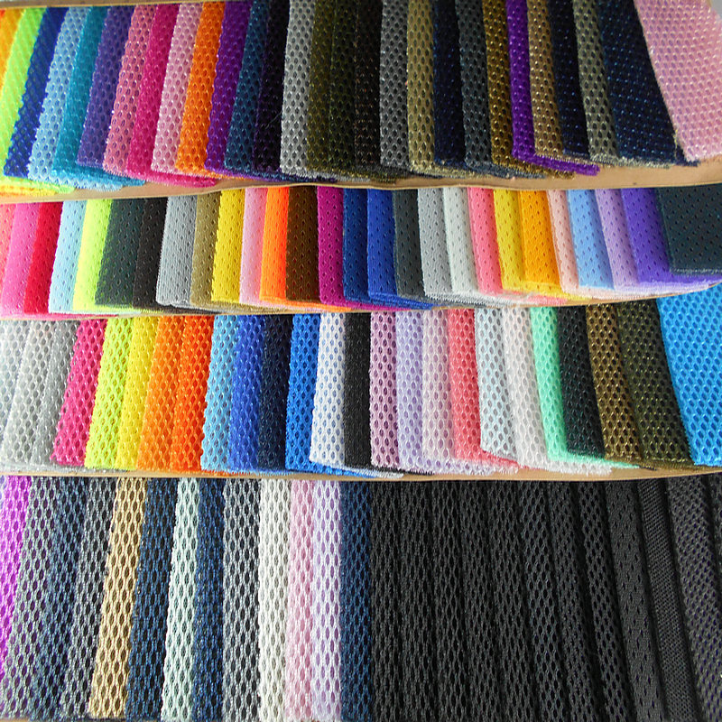 现货批发三明治网眼布弹性透气夹层网布儿童床围鞋帽箱包座椅面料