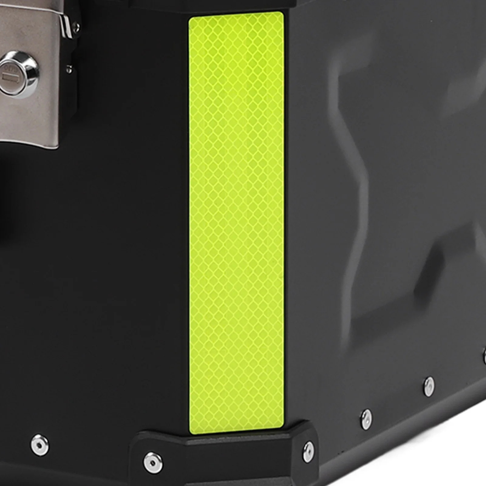 28L/35L Motorcycle Aluminum Alloy Side Box with Large Corner Protection, Waterproof and Anti-Collision, Travel Embossed X-Style Universal Modified Side Box