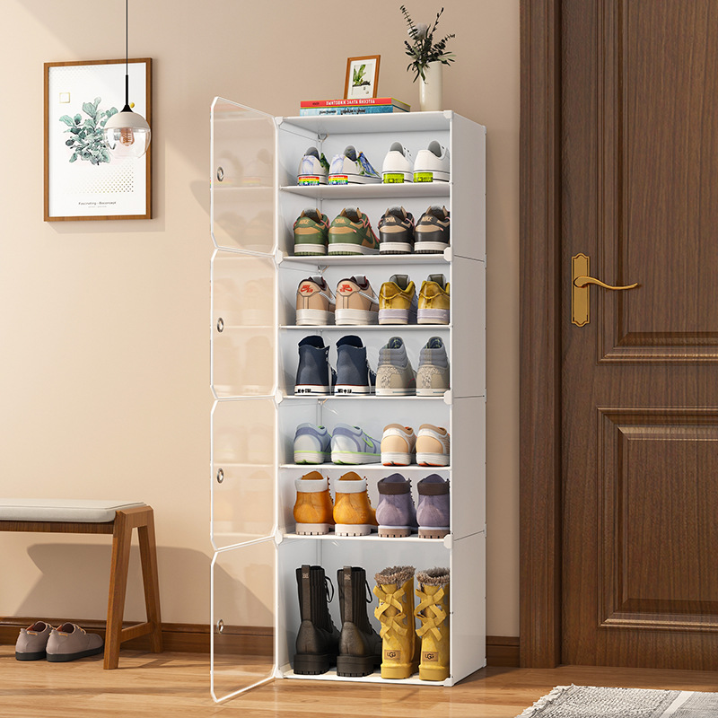 简易鞋柜家用门口鞋架新款2025靴子收纳透明小型宿舍jω