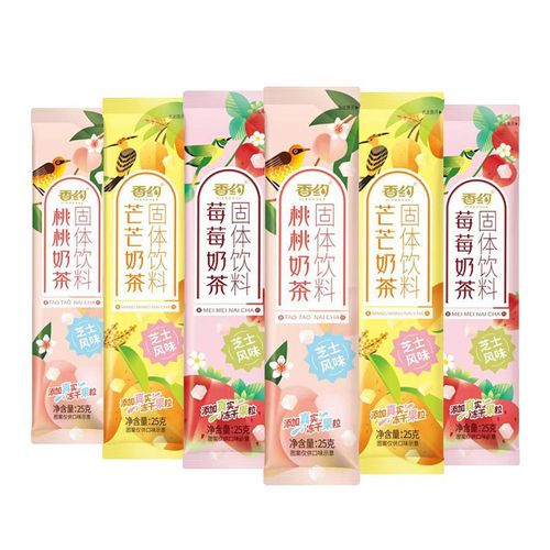 Xiangyue milk tea powder small package cheese flavor peach milk tea freeze-dried fruit milk tea instant brew hot drink