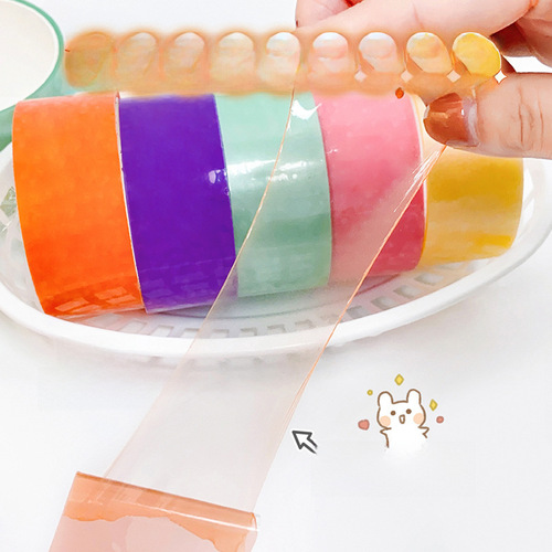 Internet celebrity water ball tape stress relief bare hands silk pearl film macaron color sticky ball sticky ball tape wholesale 
