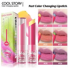 跨境润唇膏变色唇膏保湿滋润温变口红渐变色欧美秋冬彩妆持久留色