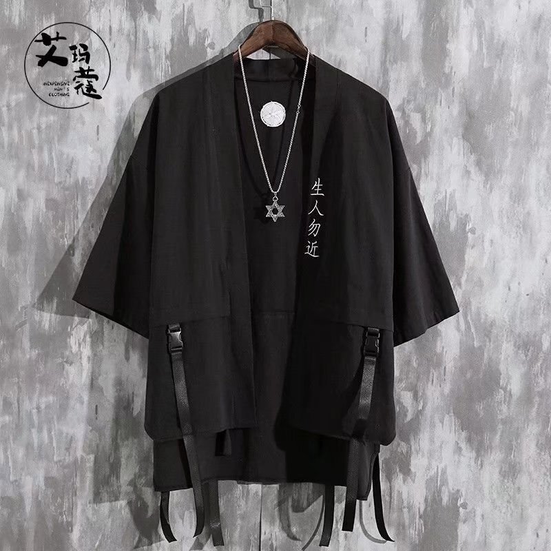 Cross-Border Dropshipping Chinese Style Summer Functional Trench Coat for Men 2022 Thin Trendy Hip-Hop Windbreaker Loose Fit Cross-Border Dropshipping Chinese Style Summer Functional Trench Coat for Men 2022 Thin Trendy Hip-Hop Windbreaker Loose Fit