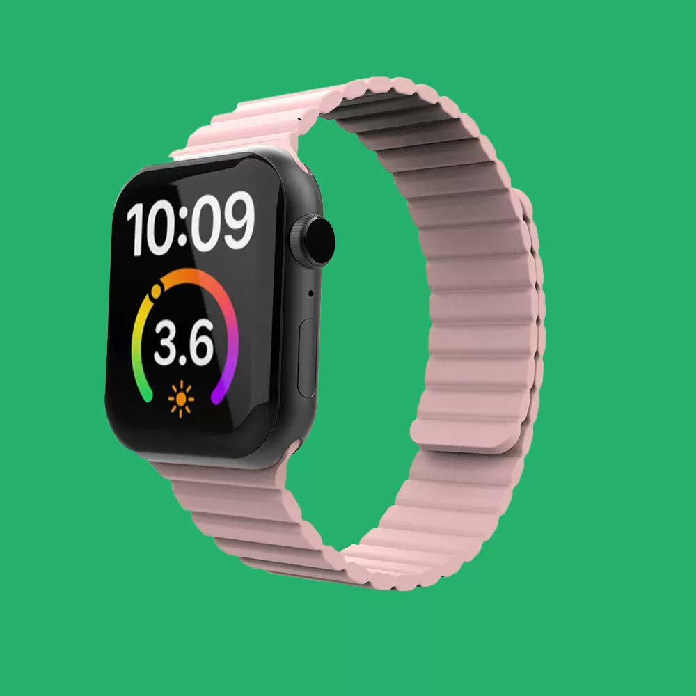 适用苹果手表表带强磁吸硅胶表带Applewatch1234567代/SE表带新款