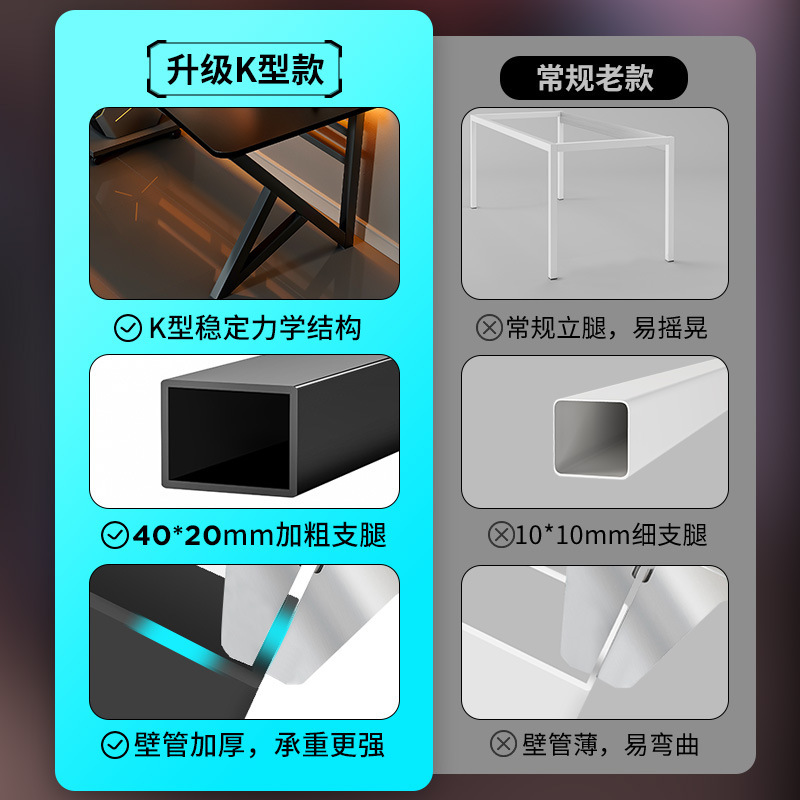 Escritorio para computadora doble, dormitorio, escritorio para el hogar, escritorio de oficina simple, escritorio de trabajo, cibercafé, mesa de juegos doble