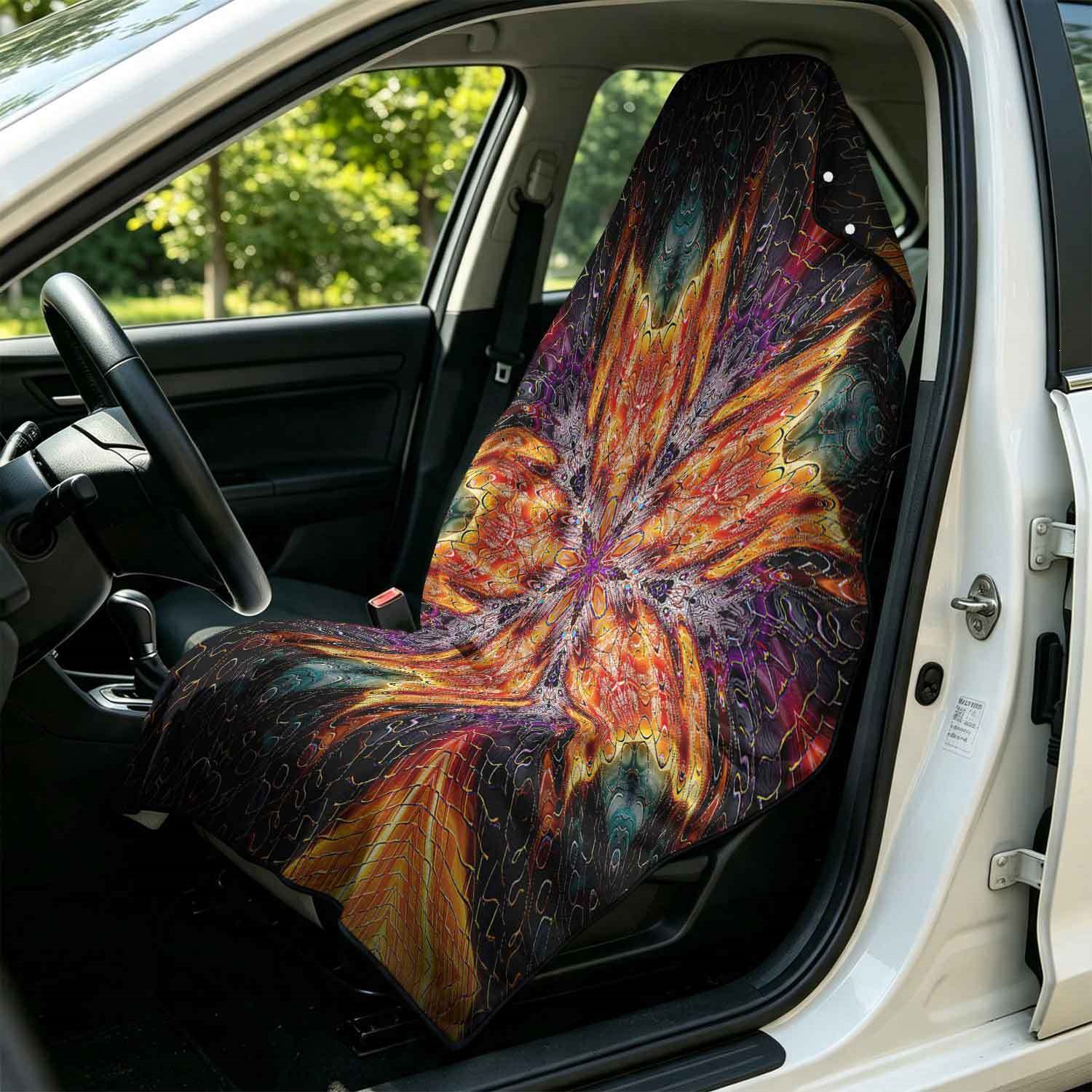 Geometric Bath Towel Car Seat Cover 2-in-1 Microfiber Outdoor Beach Car Dual-Use Universal Seat Cushion