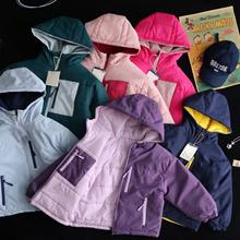 102909 冬季新款 儿童韩版山系两面穿棉服外套 一件代发