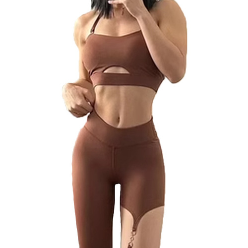 Cutout-style sexy pants, new collection—quick-drying running and yoga wear with high waist, perfect for Pilates, butt-lifting workouts, and easy to style.