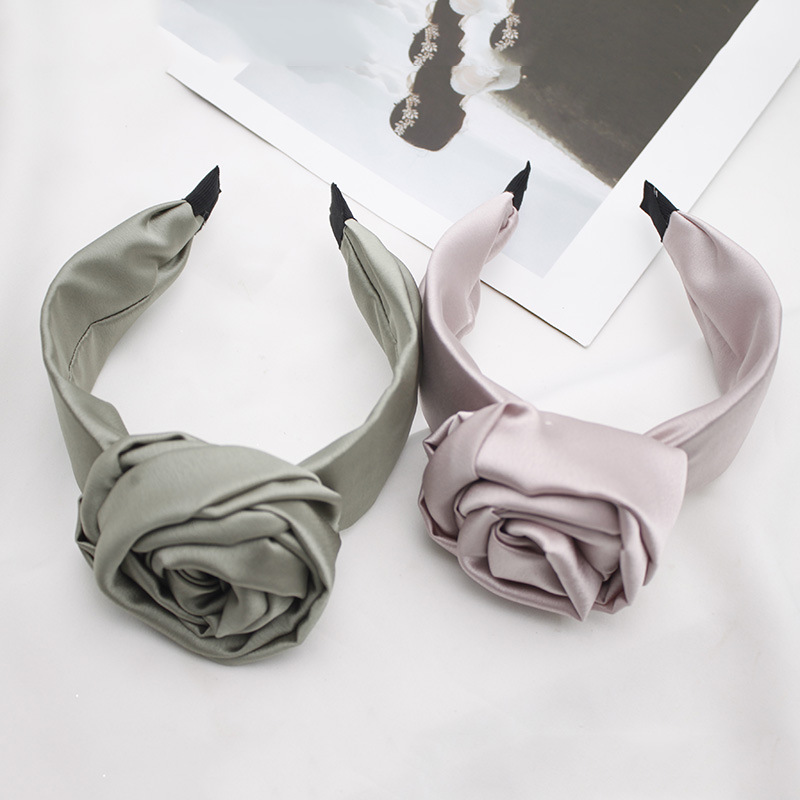 Patchwork Design Retro Solid Color Cloth Patchwork Hair Band 1 Piece