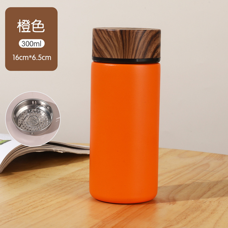 316不锈钢迷你保温杯木纹盖离智能真空口袋杯户外随行学生情侣杯|undefined