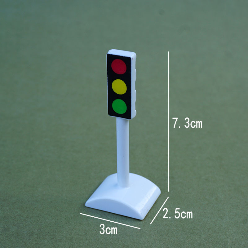Miniatura semáforos de tráfico simulación señales de tráfico identificación de vías accesorios de escena juguetes para niños ornamentación de arena