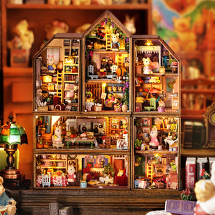 Zhiqu House diy Cabin QH Series Building Blocks Small Town Hand Assembled Mini Toy Model Can Be Single and Assembled