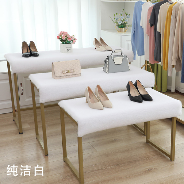 Imitation Rabbit Fur Short Plush Carpet Clothing Store Window Fur Decorative Blanket Desktop Counter Shelf Flow Table Mat