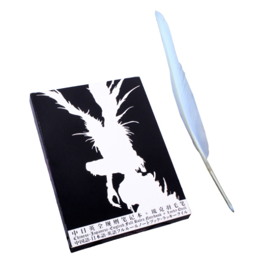 Cuaderno creativo traje anime muerte periférica Bloc de notas pluma collar de tres piezas anime accesorios periféricos
