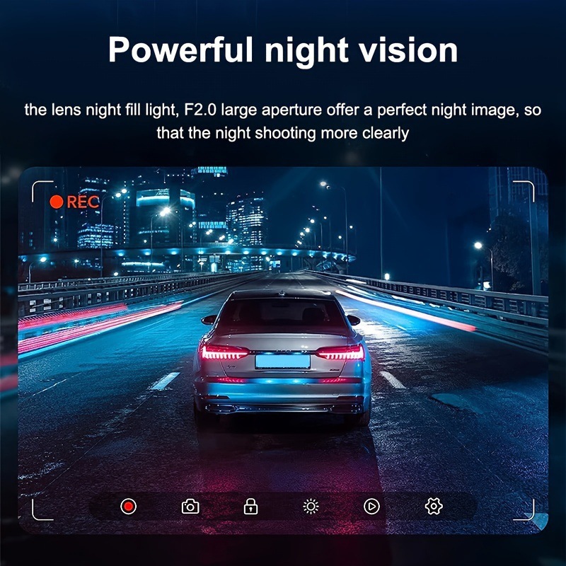 Fully compliant and passable for inspection, dual-lens wide-angle dash cam with 32GB card for in-car use, suitable for cross-border sales