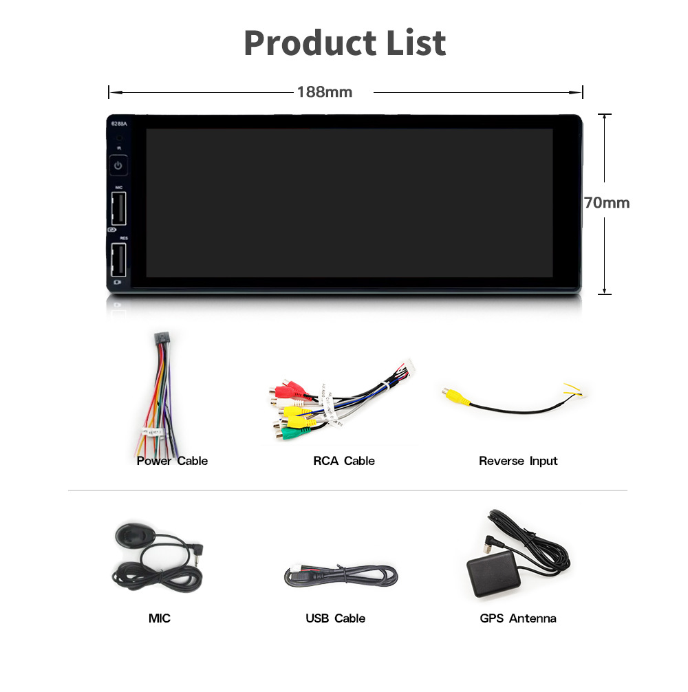Car-Mounted Large-Screen Central Control Navigation System 1-in-1 Universal Android Navigation Device with Wireless Carplay and Bluetooth